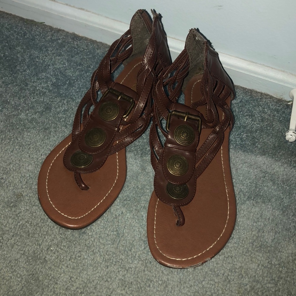 brown sandals